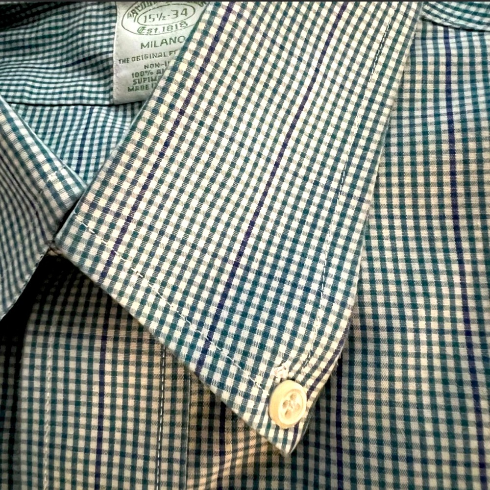 Brooks Brothers 15.5 x 34 Milano dress shirt (15 1/2 x 34) - Picture 3 of 3